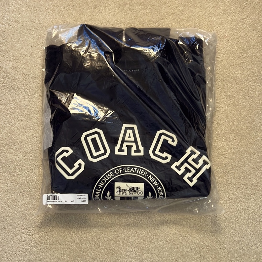 New in Package Mens Navy Blue COACH Sweater, Size XS - Picture 4 of 4